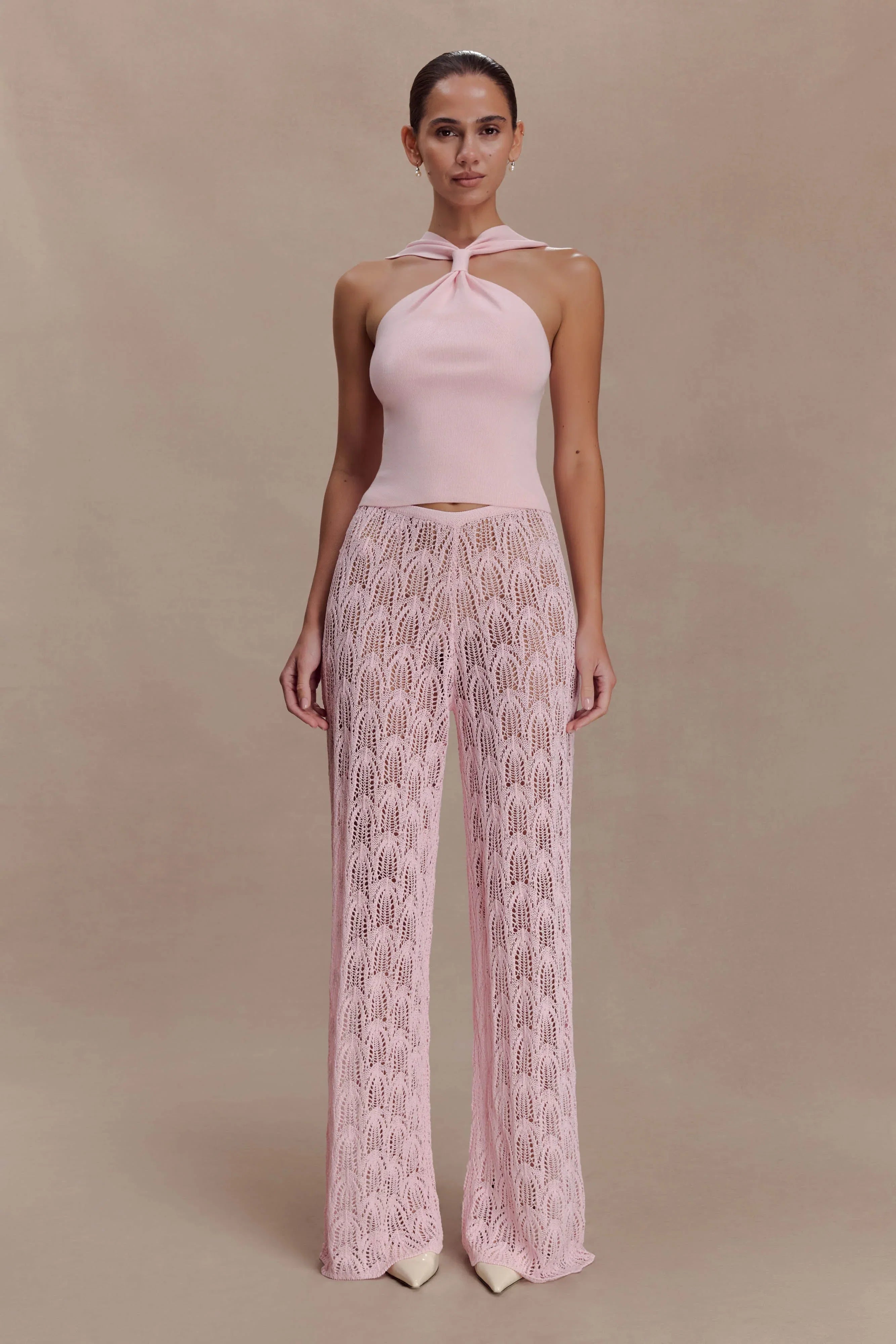 Glinda Crochet Pants Baby Pink