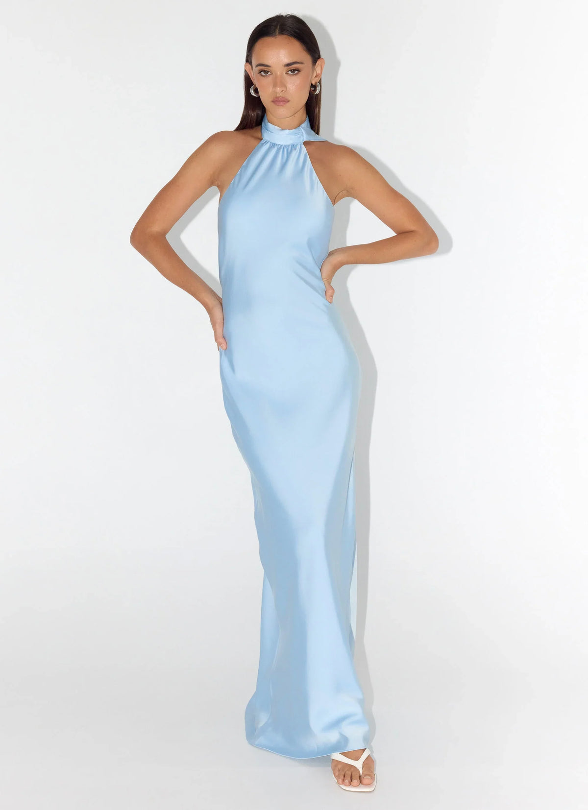 Keena Scarf Maxi Dress Blue