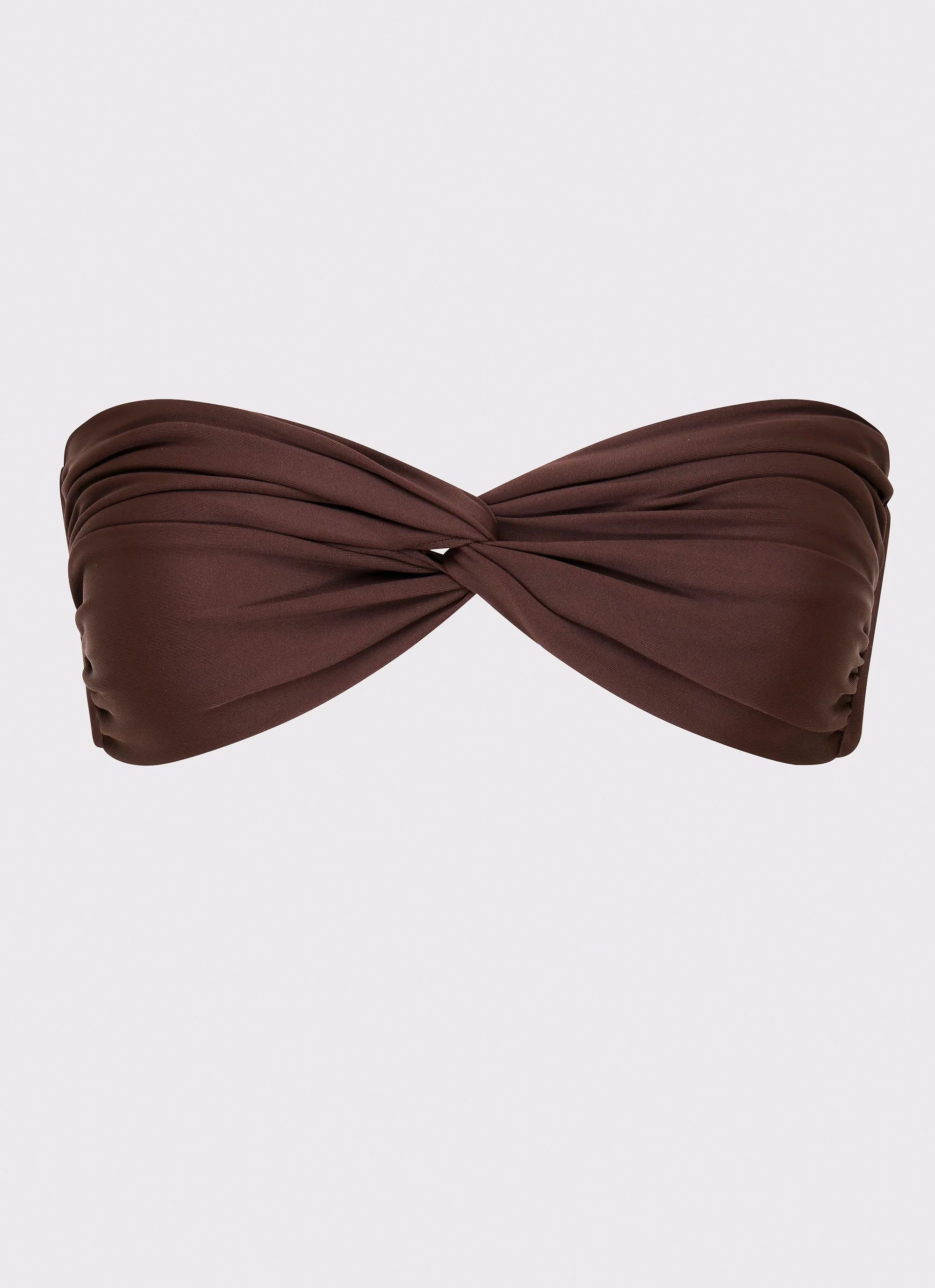 Delta Bandeau Bikini Top Brown