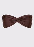 Delta Bandeau Bikini Top Brown
