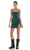 Ruched Dress in Green