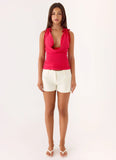 Kenia Multi Wear Top Magenta Red