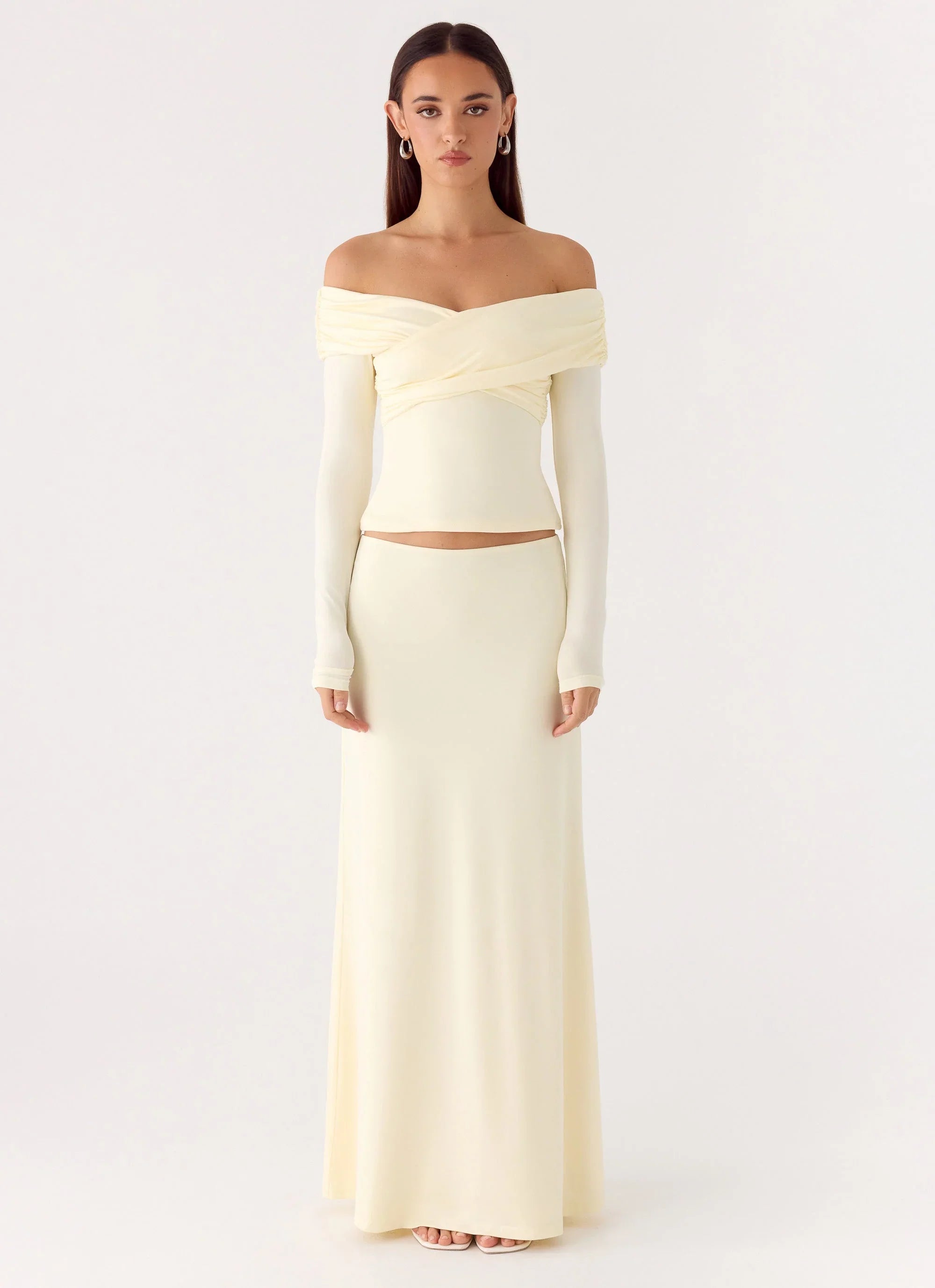 Like A Flower Maxi Skirt Lemon Yellow