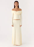 Like A Flower Maxi Skirt Lemon Yellow