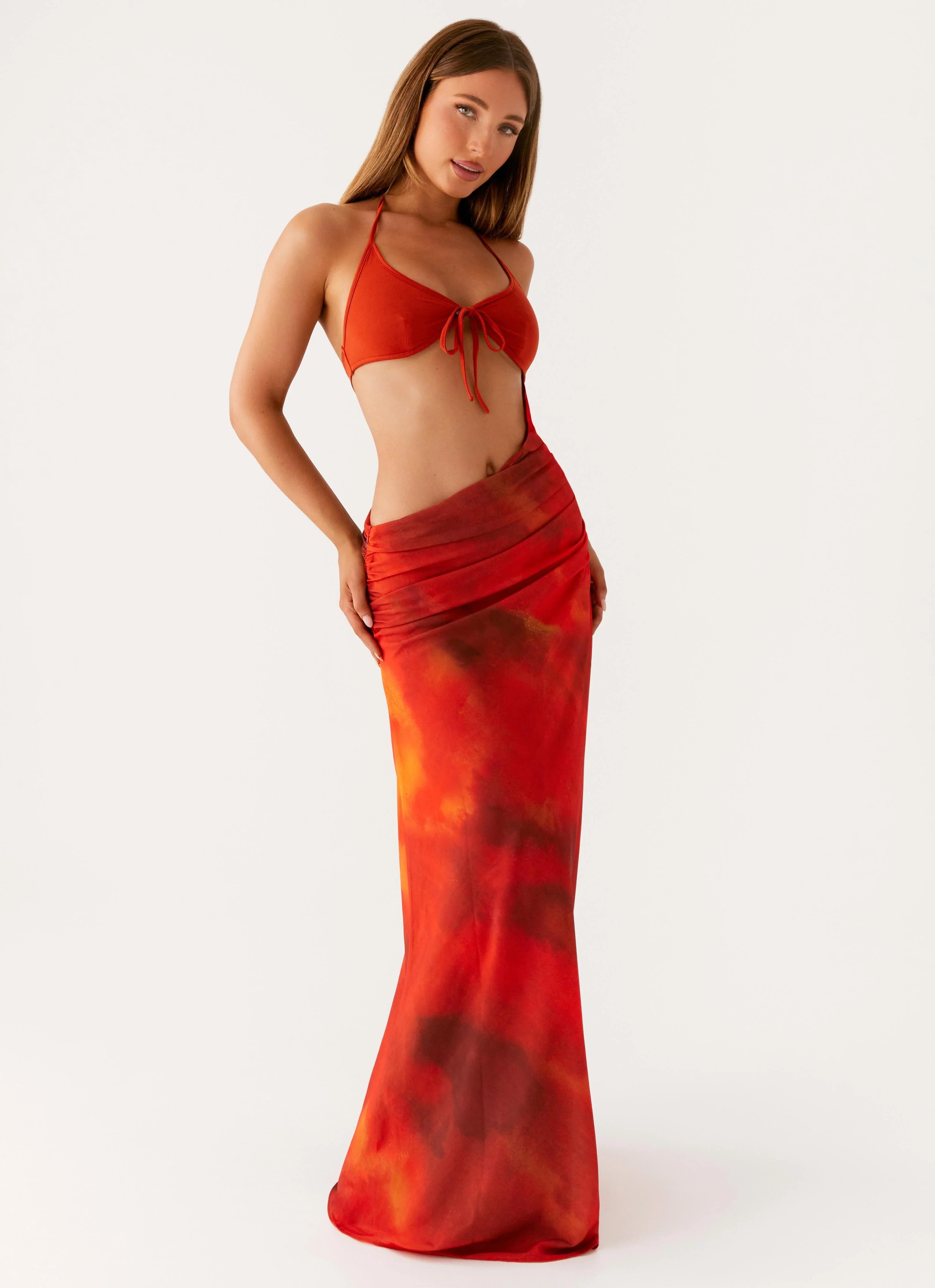 Elixis Maxi Dress Scarlet Blur