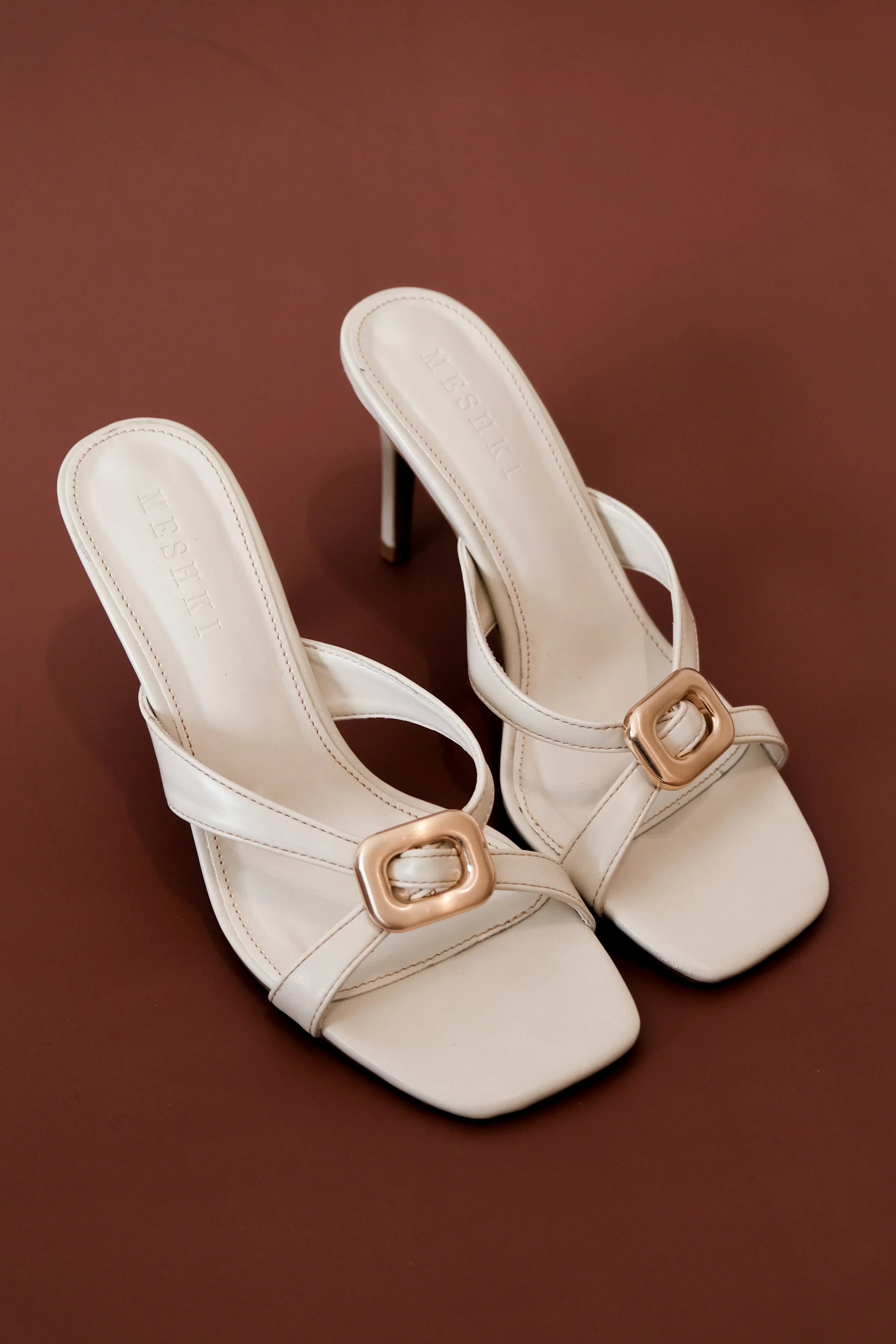 Jodie High Heel With Hardware Ivory