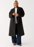 Gianni Double Breast Coat Charcoal