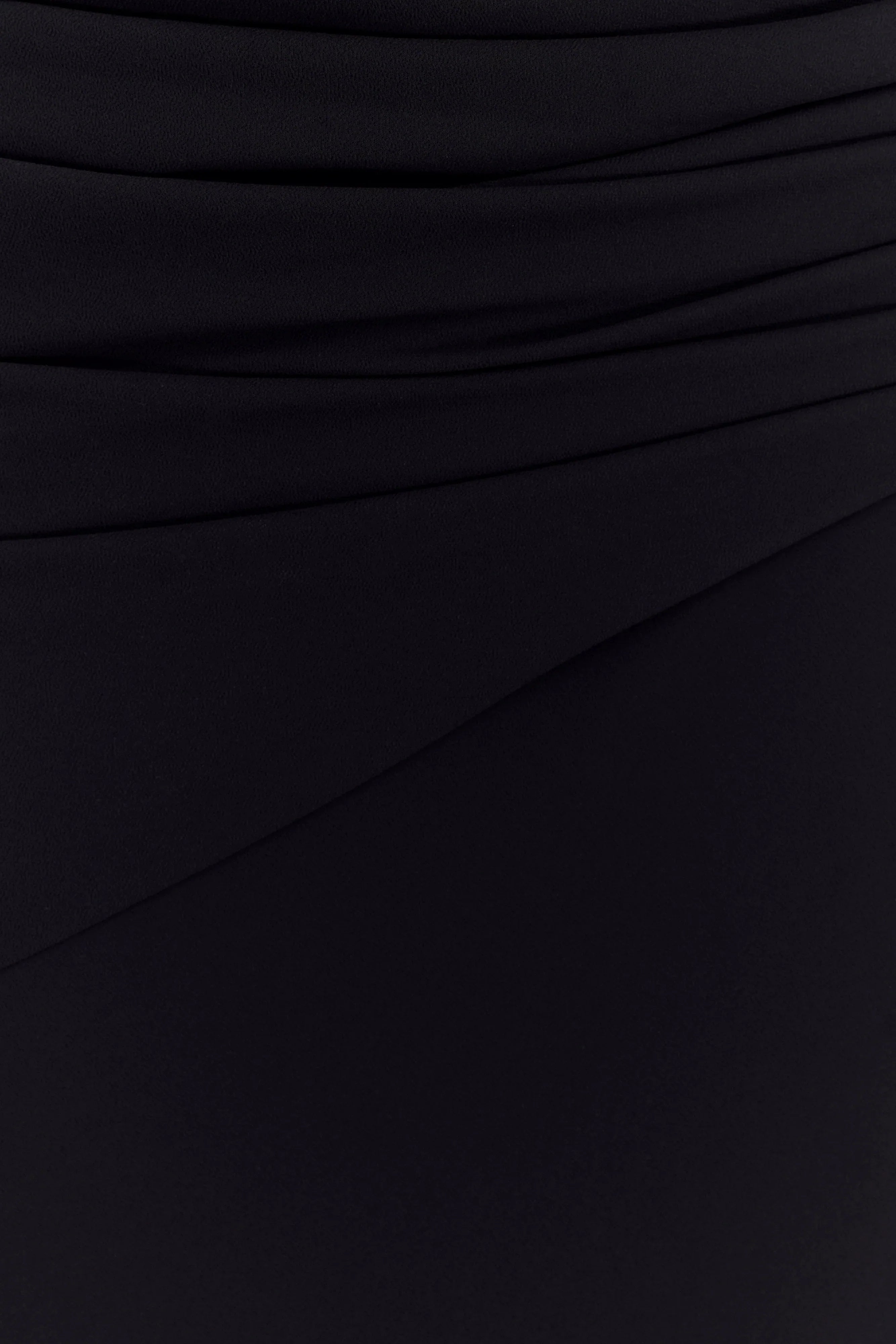 Giulia Chiffon Draped Maxi Dress Black