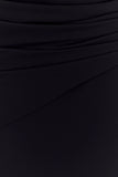 Giulia Chiffon Draped Maxi Dress Black