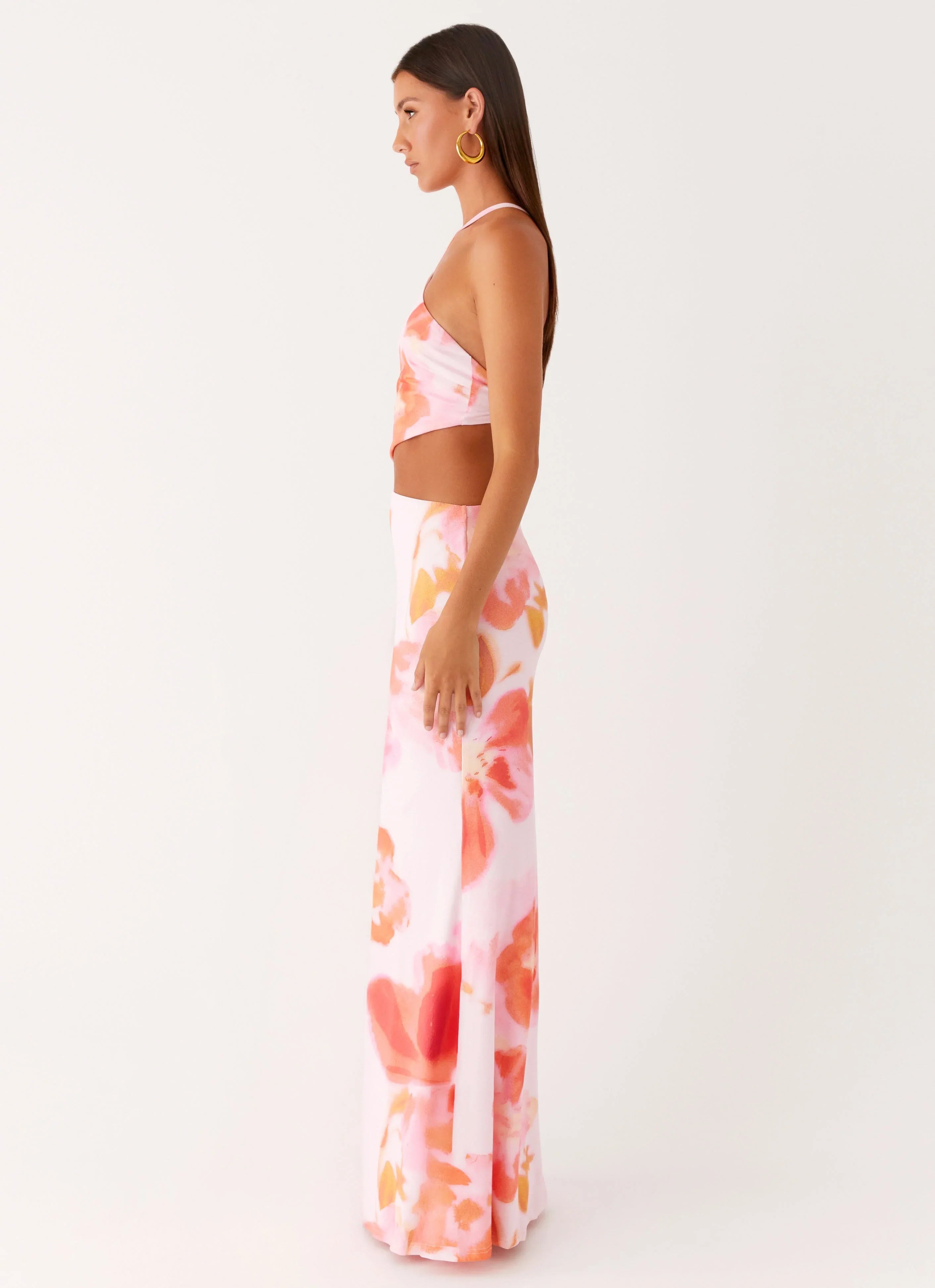 Riano Cut Out Maxi Dress Blushing Blossom