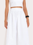 White Cotton Maxi Skirt