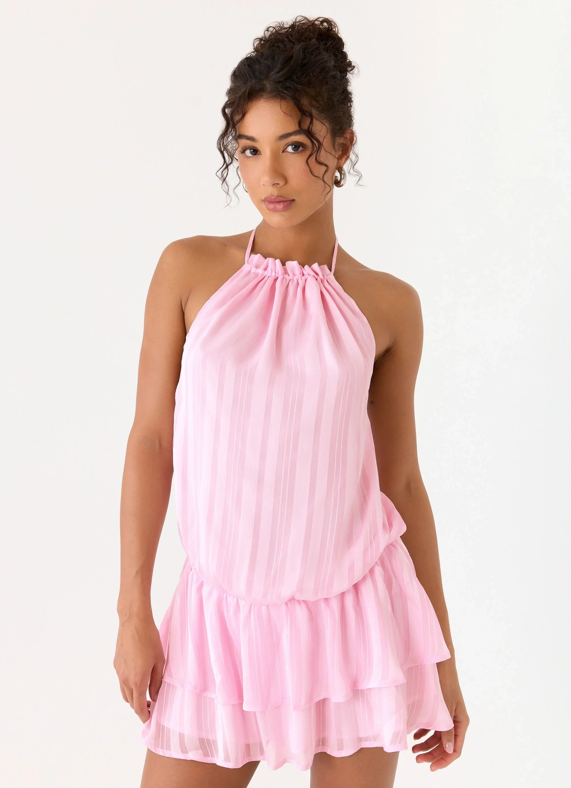 Parade Halter Mini Dress Pink