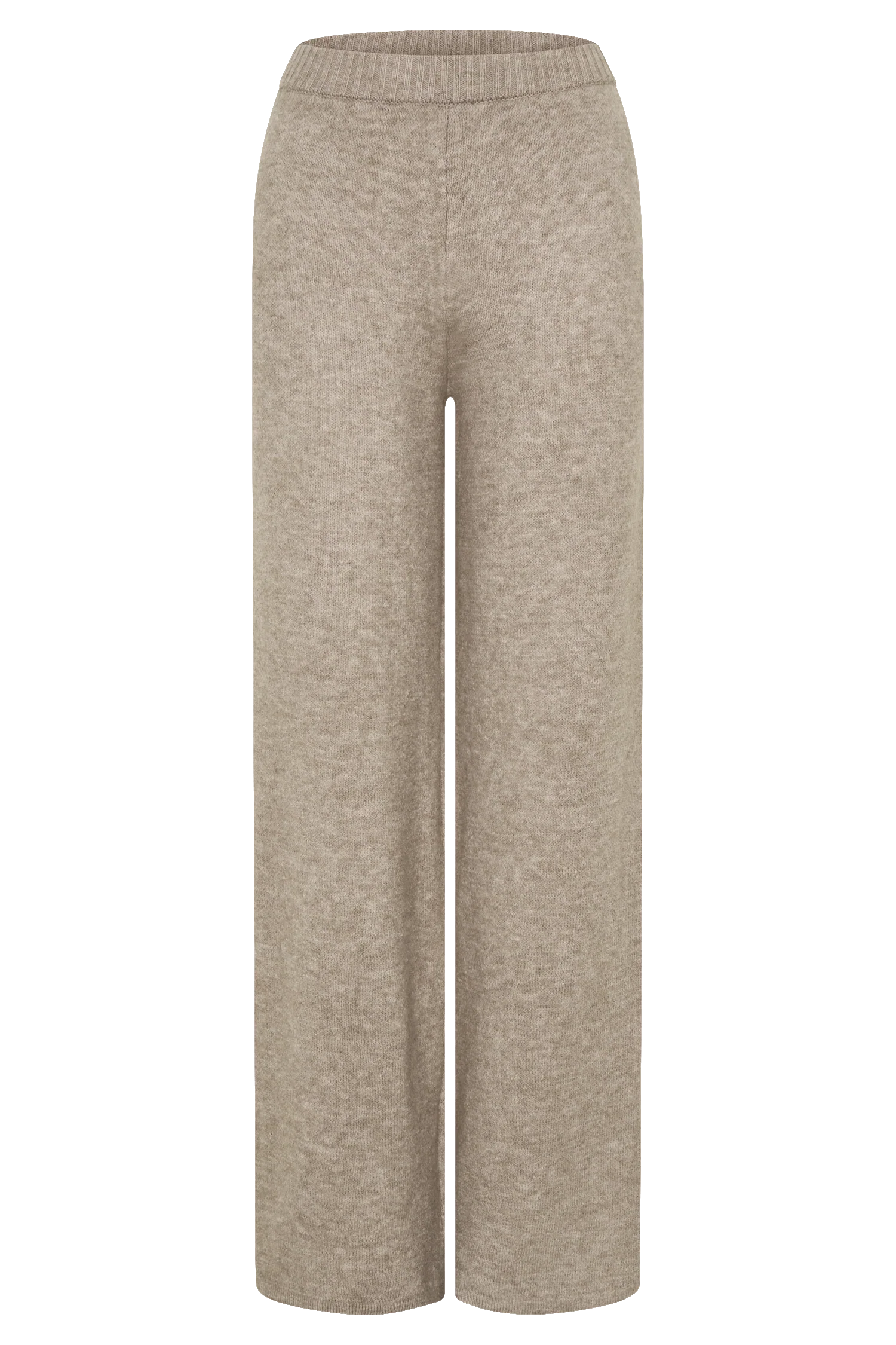 Evan Knit Wide Leg Pants Beige Marle