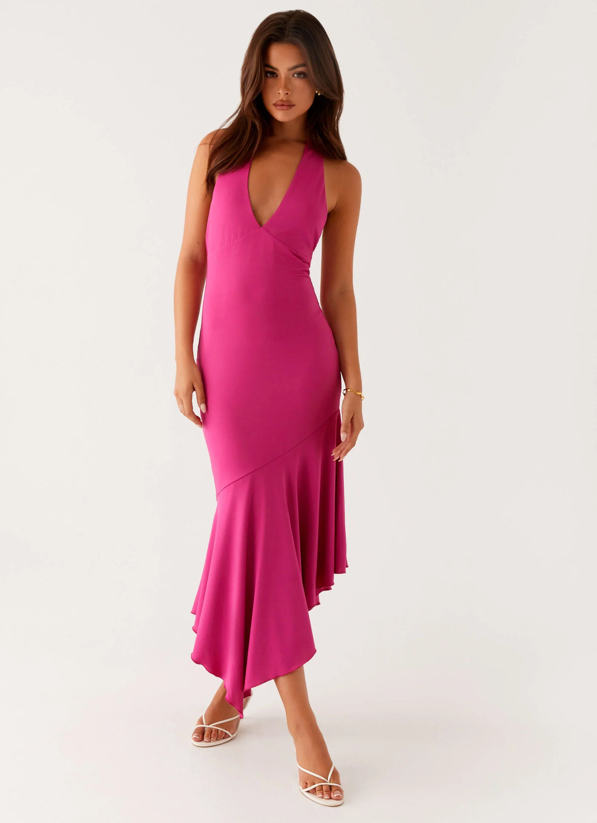 Perdita Midi Dress Fuchsia