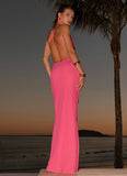 Pure Heart Cowl Maxi Dress Fuchsia