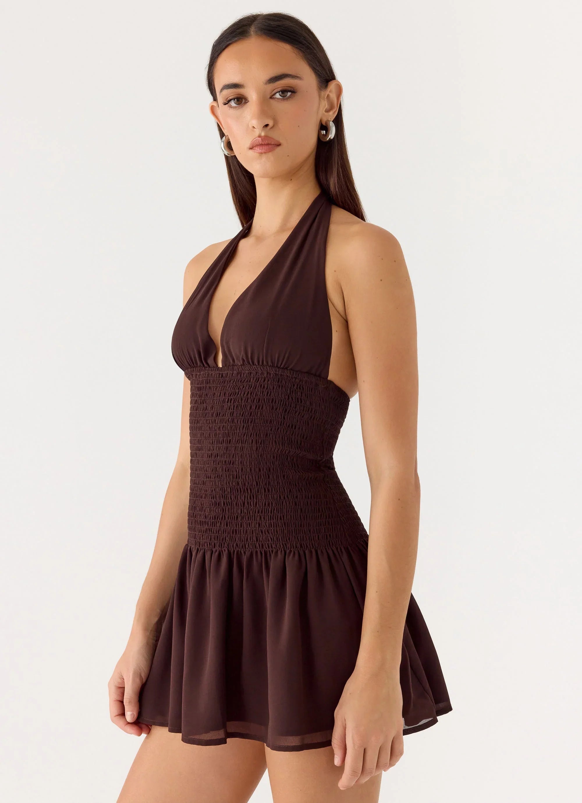 Holden Mini Dress Chocolate