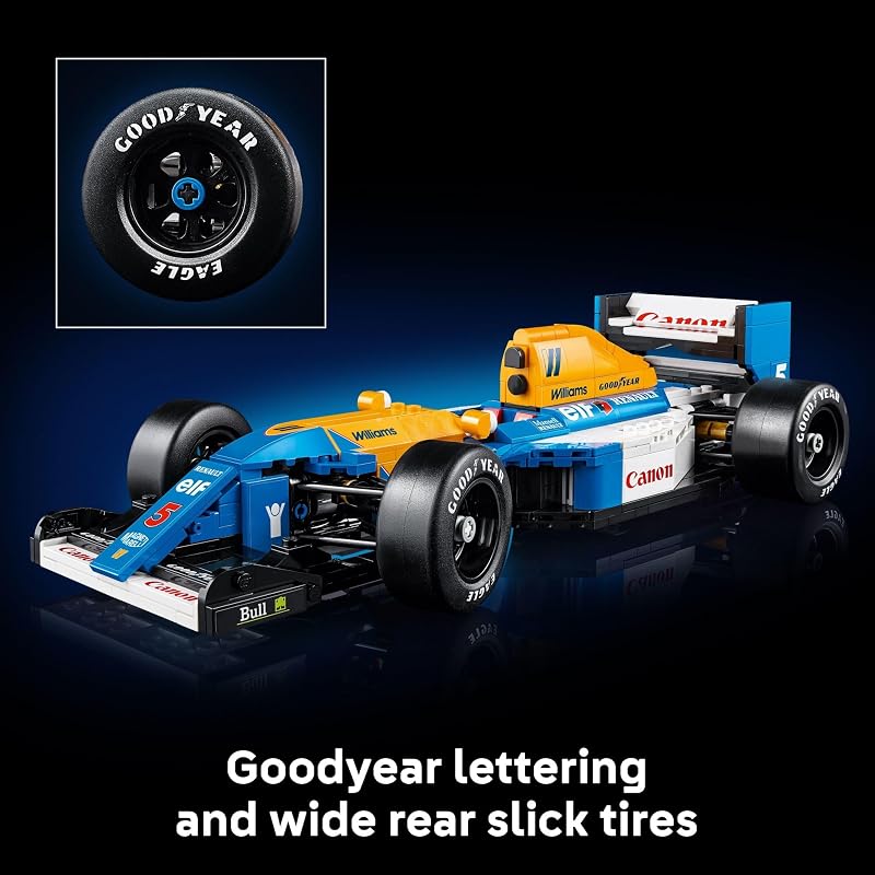LEGO Icons Williams Racing FW14B Nigel Mansell F1 Model Car Kit Building Set for Adults Ages 18 F1 DIY Craft for Display Gifts for Birthdays 10353