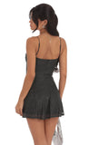 Mesh Corset A line Dress in Black