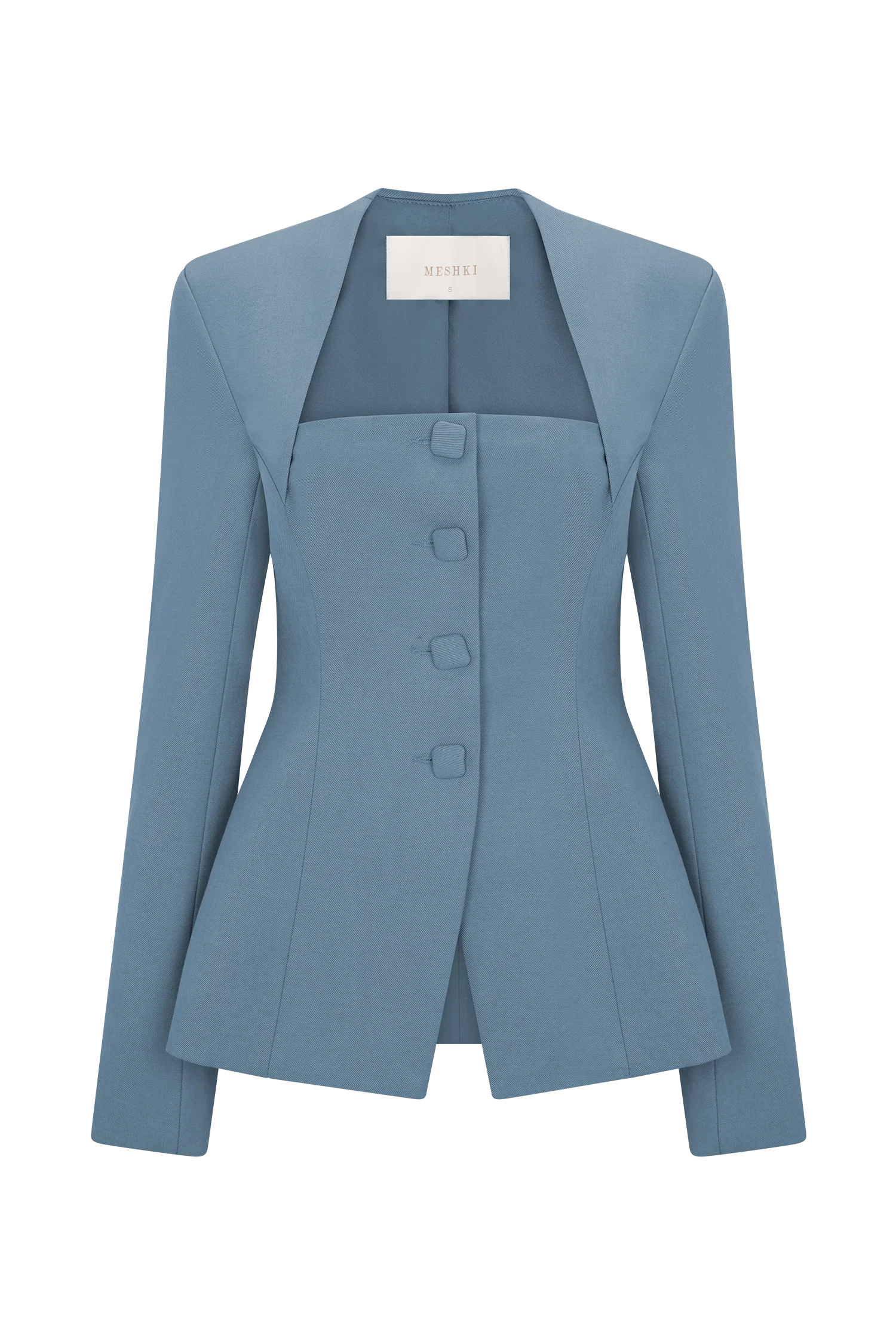 Christel Suiting Fitted Blazer Ocean Blue