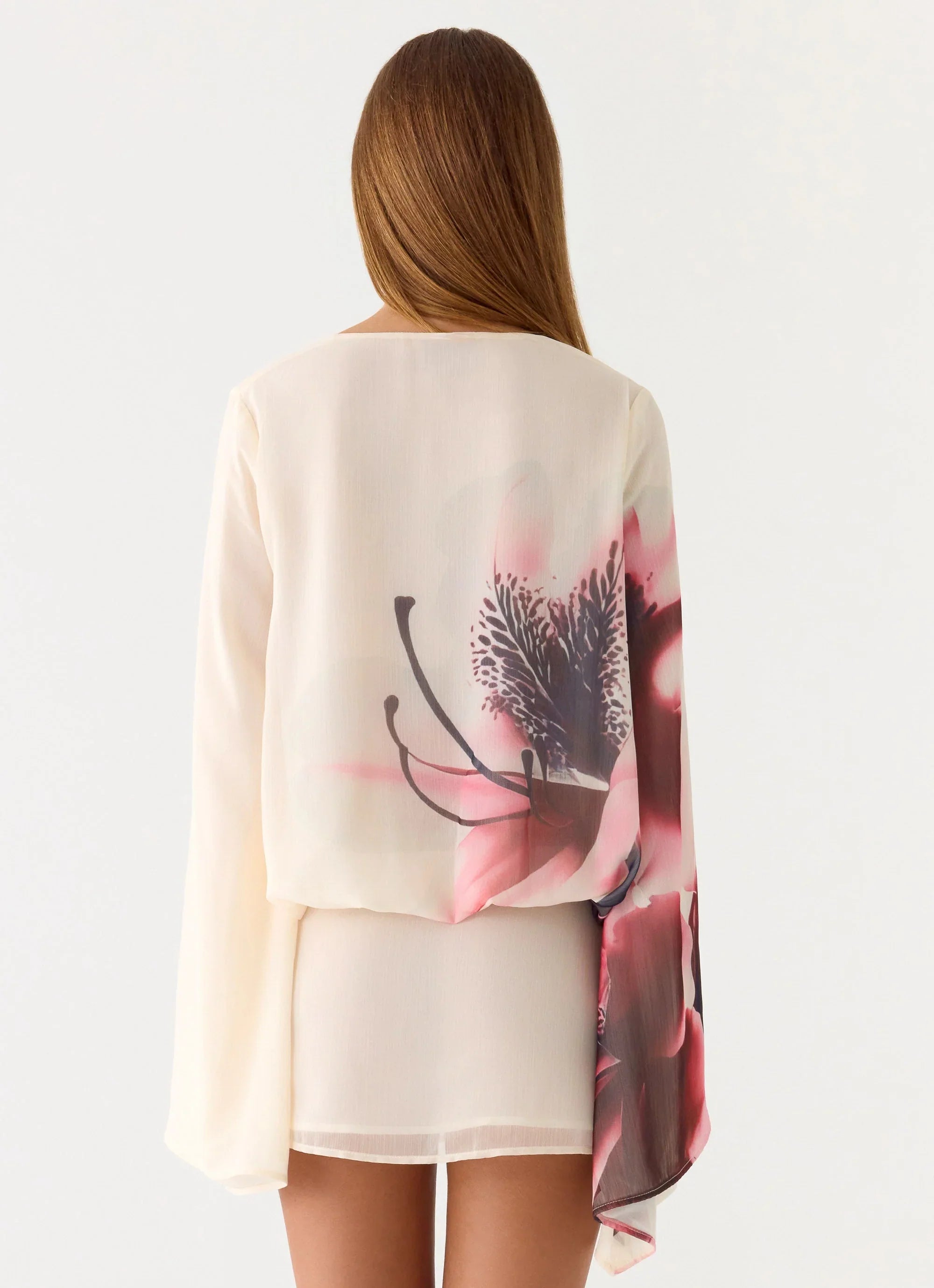Junia Long Sleeve Mini Dress Velvet Bloom