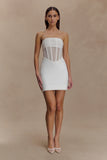 Palmer Mesh Corset Mini Dress Ivory