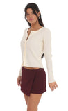 Overlap Skort in Burgundy