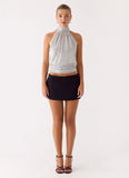 Willow Sequin Top Silver