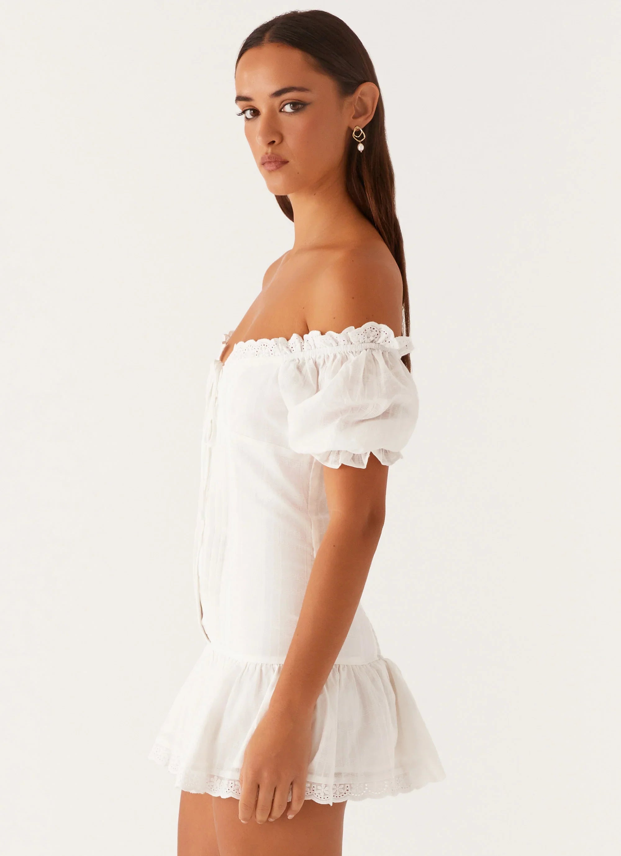 Hundred Percent Mini Dress White