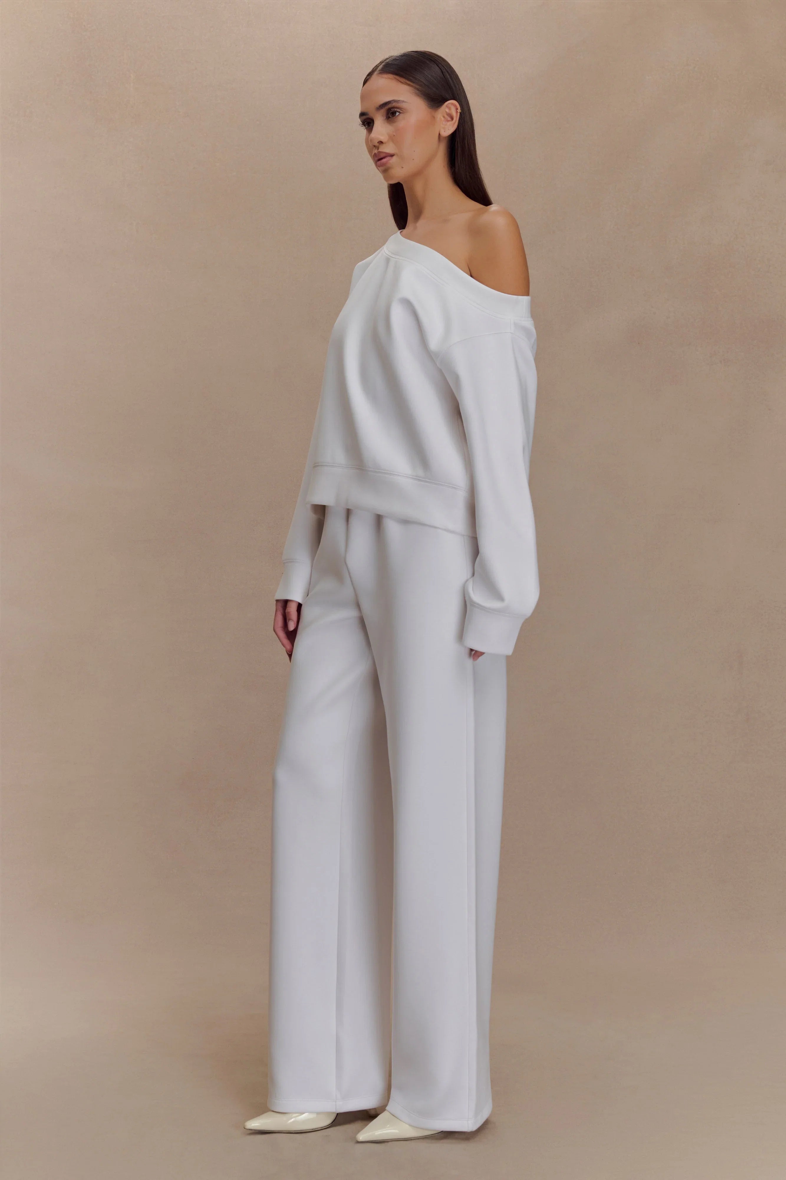 Aiden Slouchy Crew Jumper Ivory