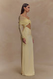 Rafaella Slinky And Mesh Maxi Dress Lemon