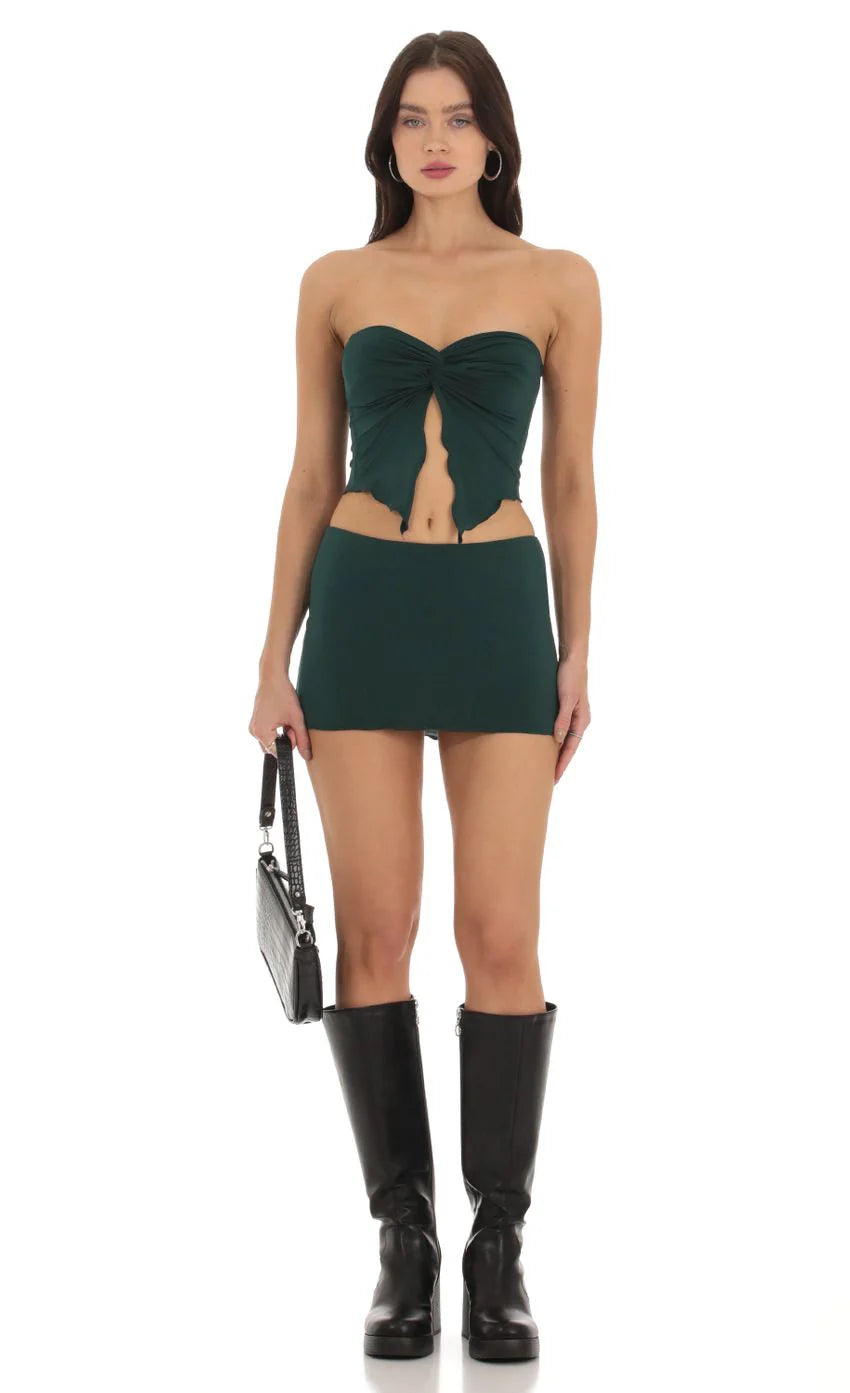 Strapless Twist Two Piece Set