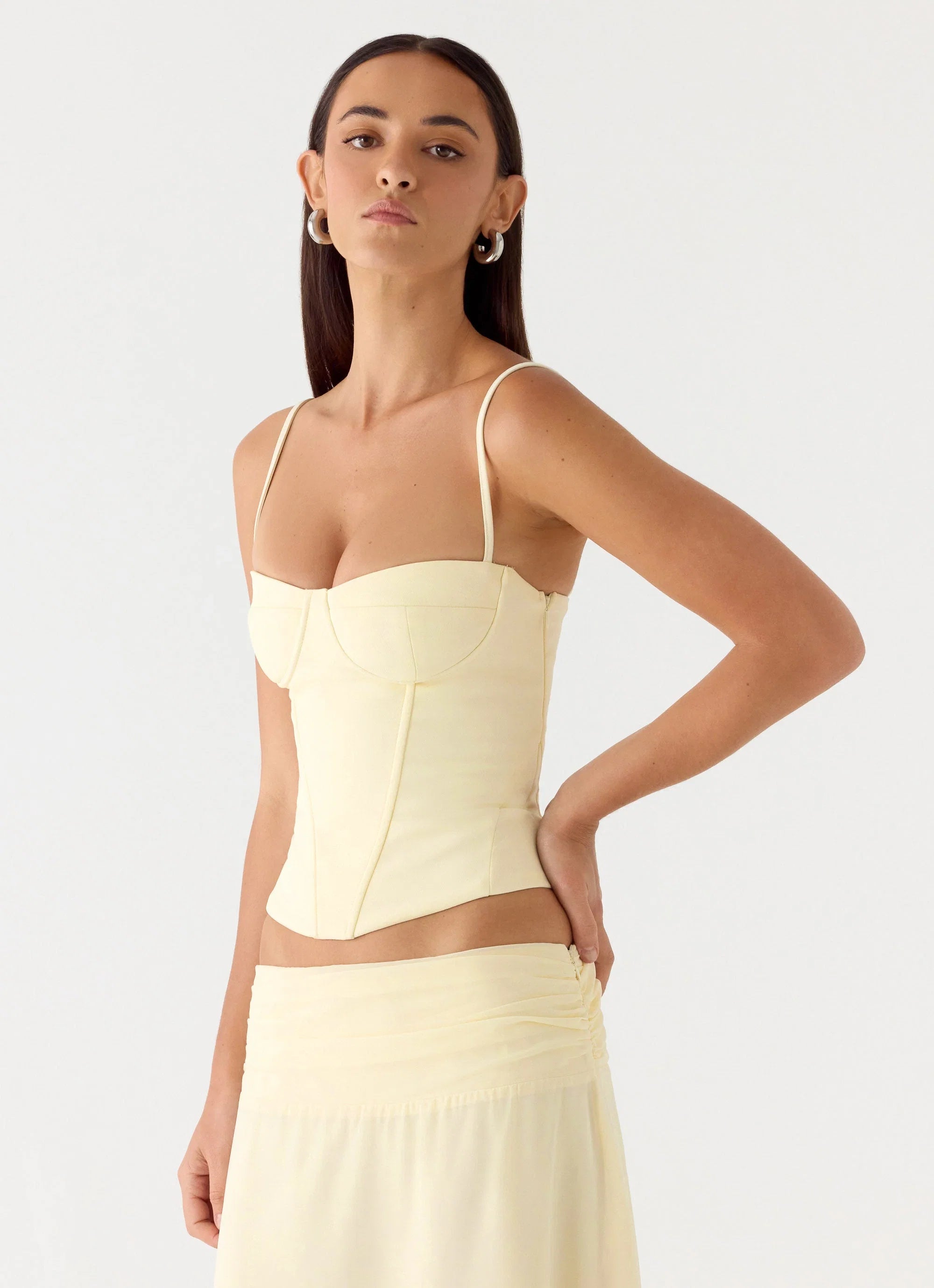 Tayana Corset Top Yellow