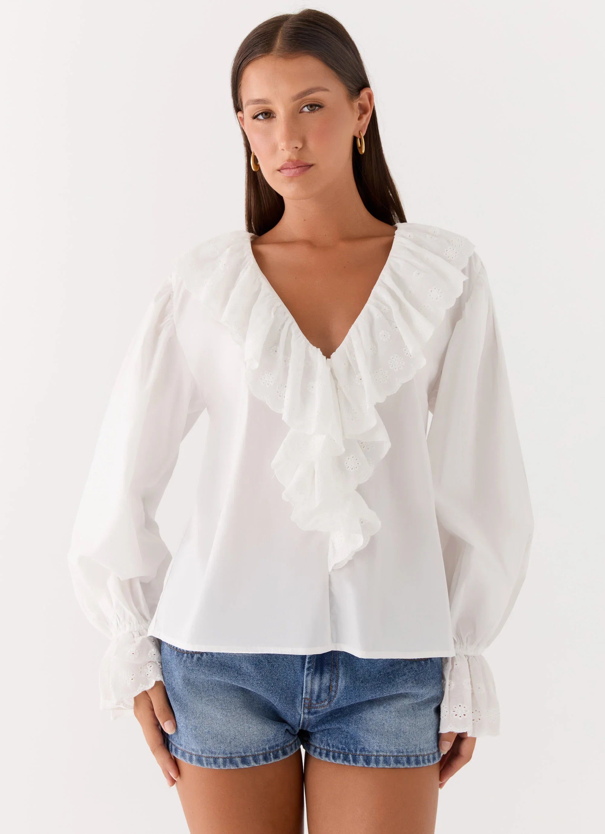 Verrin Cotton Blouse White