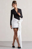 Capital Black Tailored Blazer Mini Dress With Side Drape