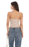 Strapless Lace Top in Cream