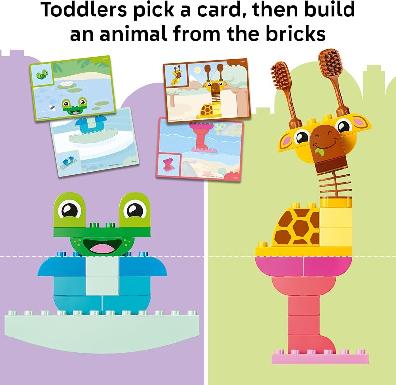 LEGO DUPLO Animal Building Game 10472 Birthday Gifts for Girls Boys Ages 3 Sturdy Building Toys for Toddlers Pretend Play Fine Motor Skills 94 pieces