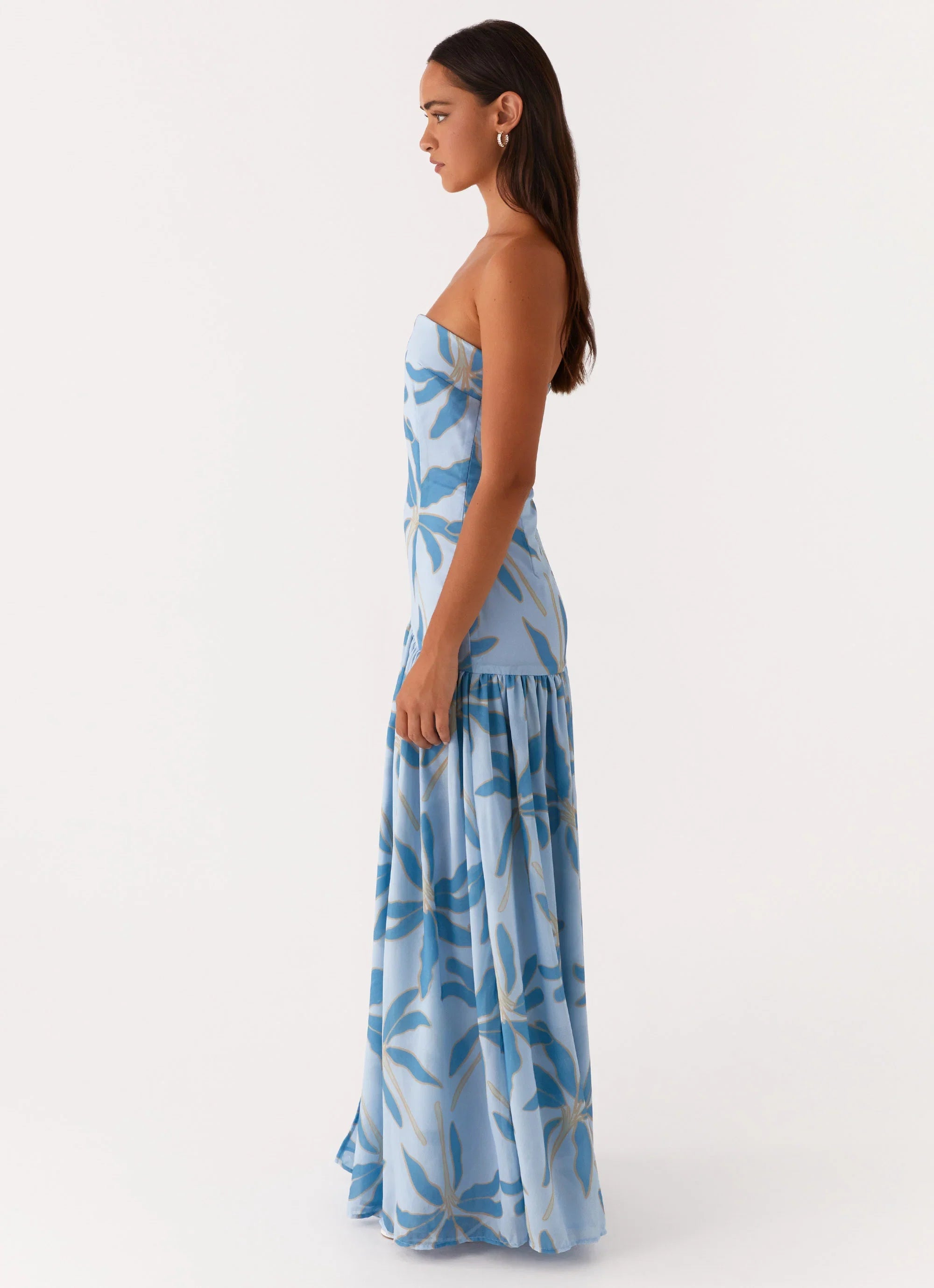 Eden Strapless Maxi Dress Opulent Blue