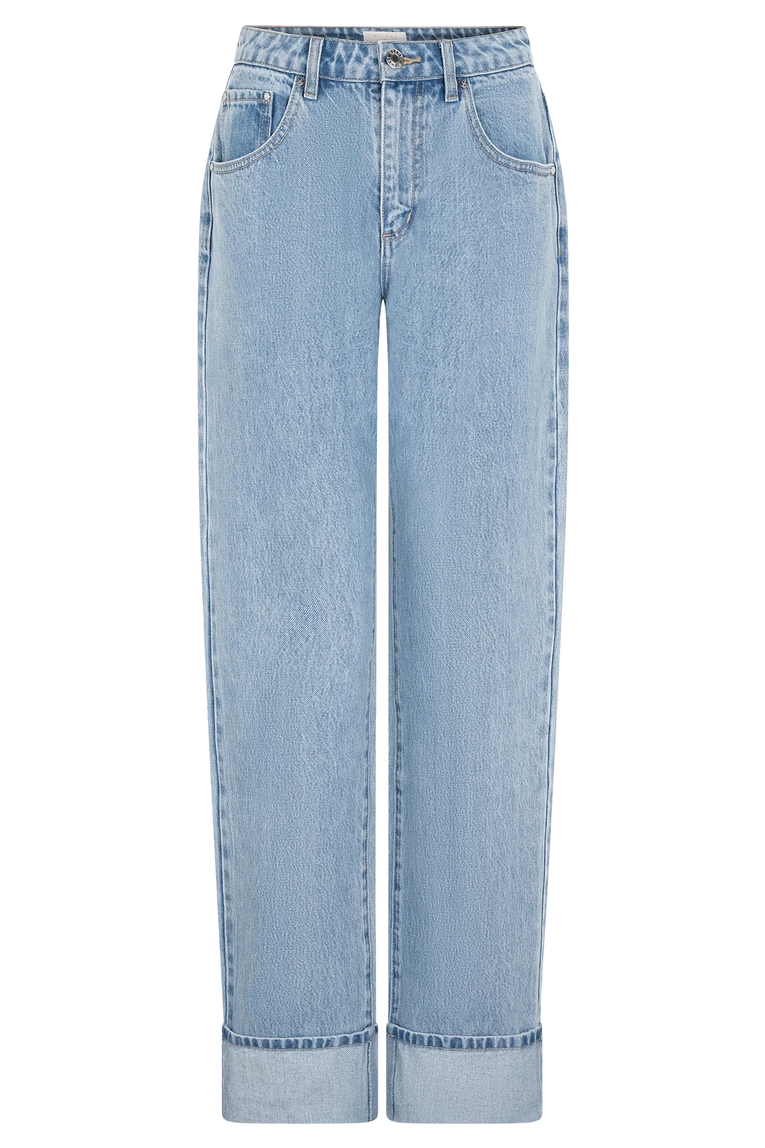 Kirralee Straight Leg Cuffed Jeans Classic Blue