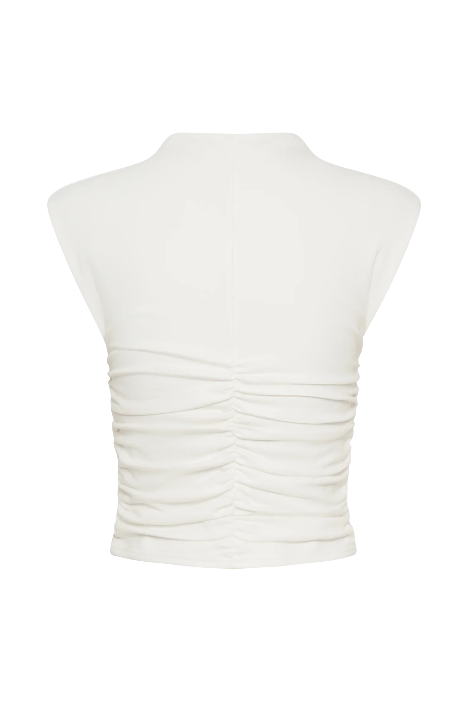 Ellia High Neck Sleeveless Top White