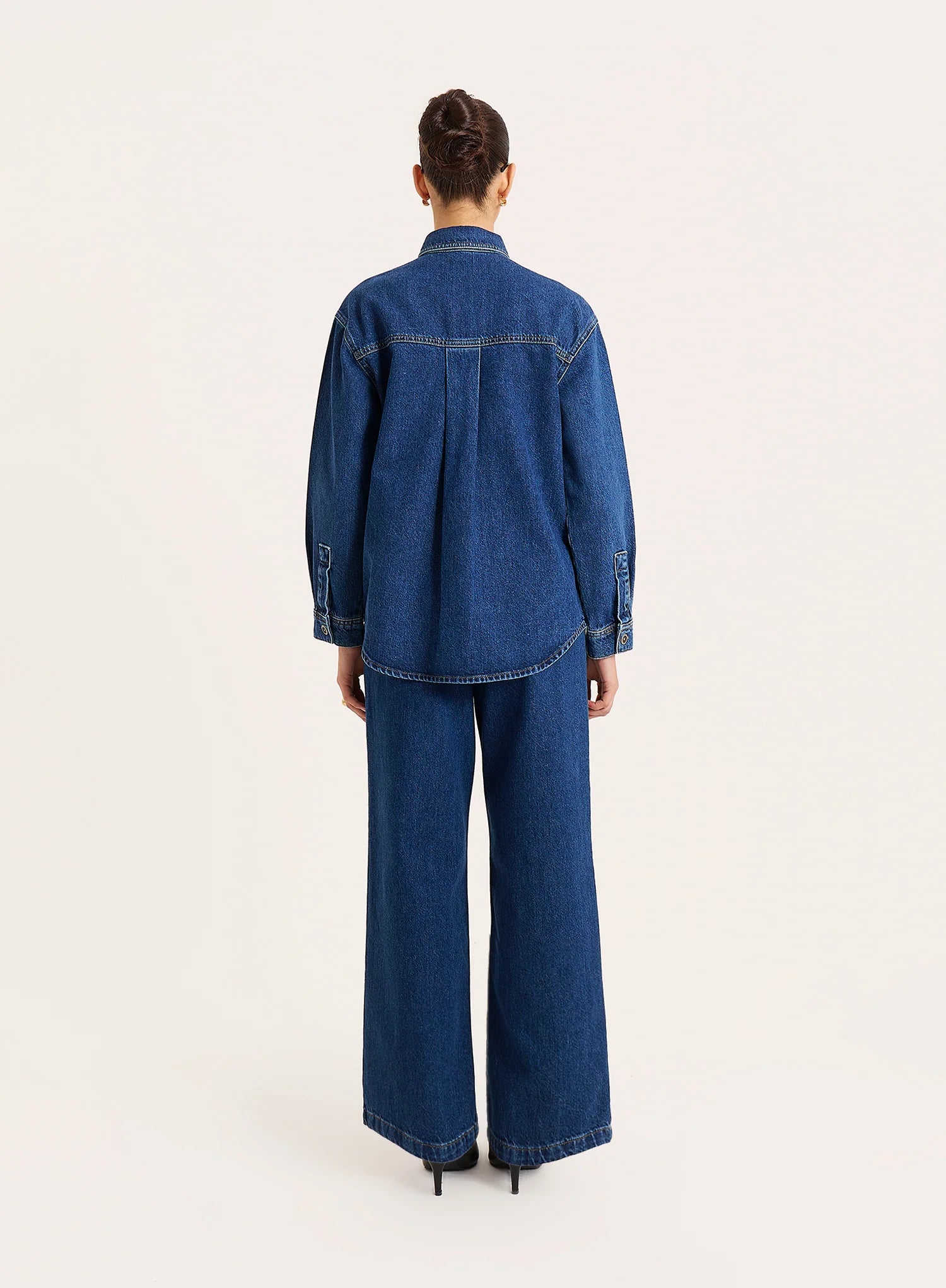 Indigo Wash Oversized Denim Shirt