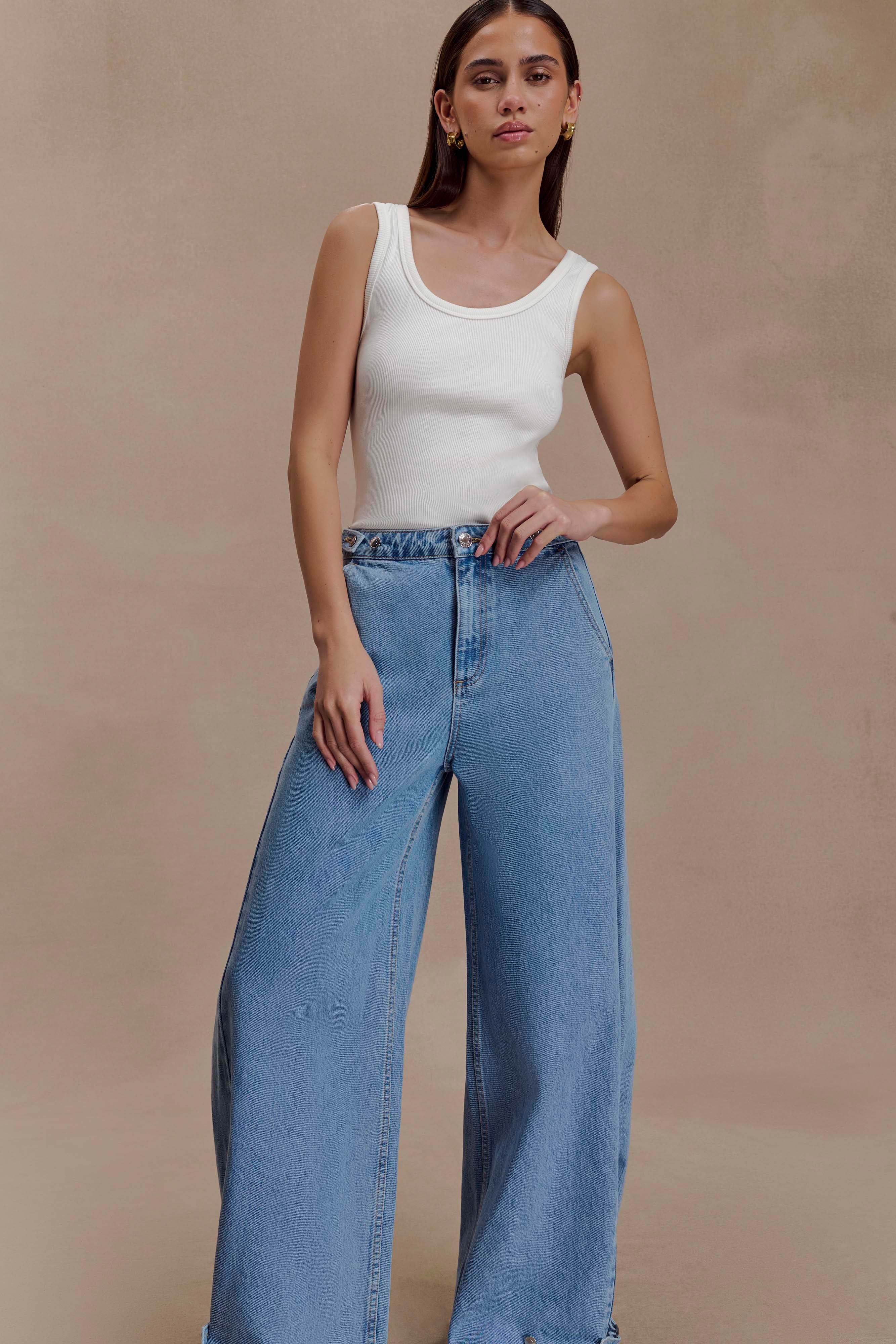 Flossie Multi Way Denim Jeans Classic Blue