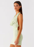 Thistle Mini Dress Forest Sage