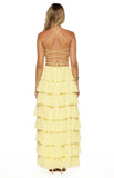 Georgie Yellow Ruffle Maxi Dress PRE ORDER
