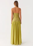 Dreamer Maxi Dress Lime Zest