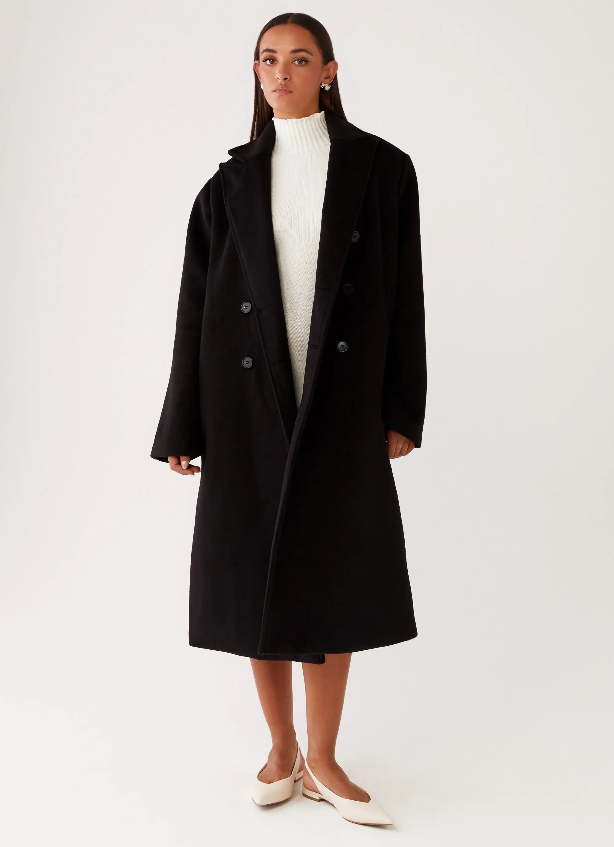 Gianni Double Breast Coat Black