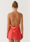 Palm Sugar Beaded Mini Dress Sunset Ombre