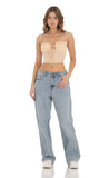 Corset Bralette Top in Nude