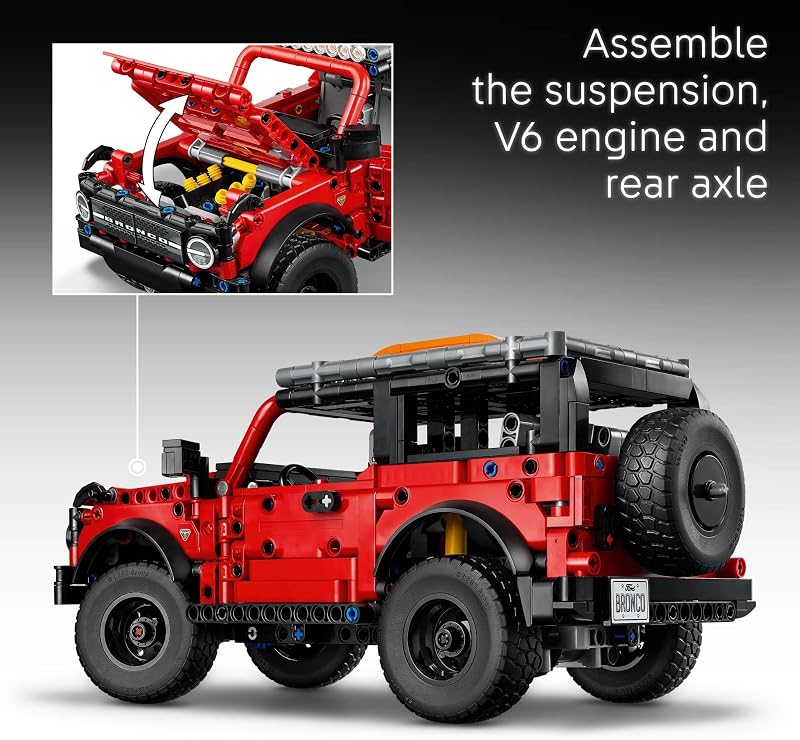 LEGO Technic Kids Toy Car Building Kit for Boys and Girls Ages 10 Makes a Cool Birthday Gift Authentic Ford Trim Details 42213