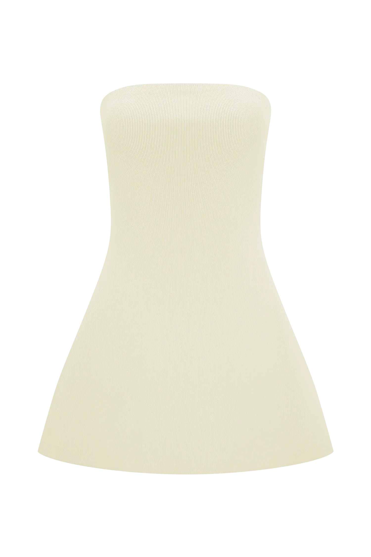Anette Bandage Knit Strapless Top Ivory