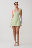 Beth Tweed Mini Dress Pastel Green
